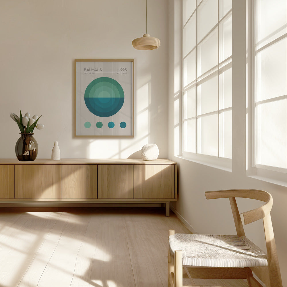Bauhaus Mavi Daire Poster